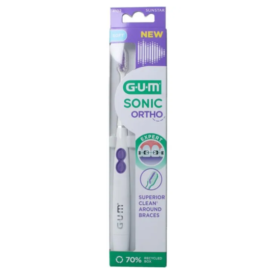 Brosse à Dents GUM Sonic Ortho – Appareil Dentaire |Nettoyage Efficace Brosse à Dents GUM Sonic Ortho – Appareil Dentaire |Nettoyage Efficace