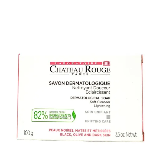 Chateau Rouge Savon Dermatologique Nettoyant Douceur Éclaircissant 100g Chateau Rouge Savon Dermatologique Nettoyant Douceur Éclaircissant 100g