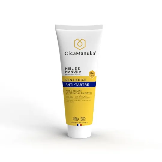 CicaManuka Miel de Manuka Dentifrice Anti-tartre Bio 75ml CicaManuka Miel de Manuka Dentifrice Anti-tartre Bio 75ml