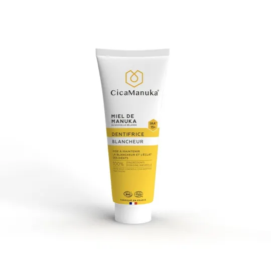 CicaManuka Miel de Manuka Dentifrice Blancheur Bio 75ml CicaManuka Miel de Manuka Dentifrice Blancheur Bio 75ml
