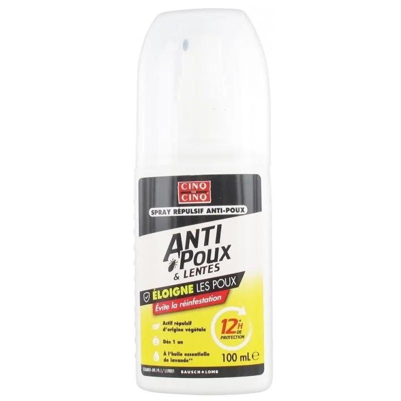 Cinq Sur Cinq Anti Poux et Lentes Spray Répulsif 100ml