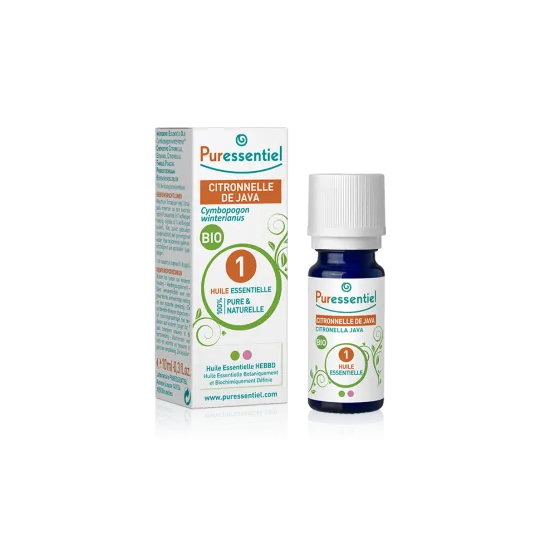 Citronnelle de Java Bio 10ml Huile Essentielle Puressentiel Citronnelle de Java Bio 10ml Huile Essentielle Puressentiel