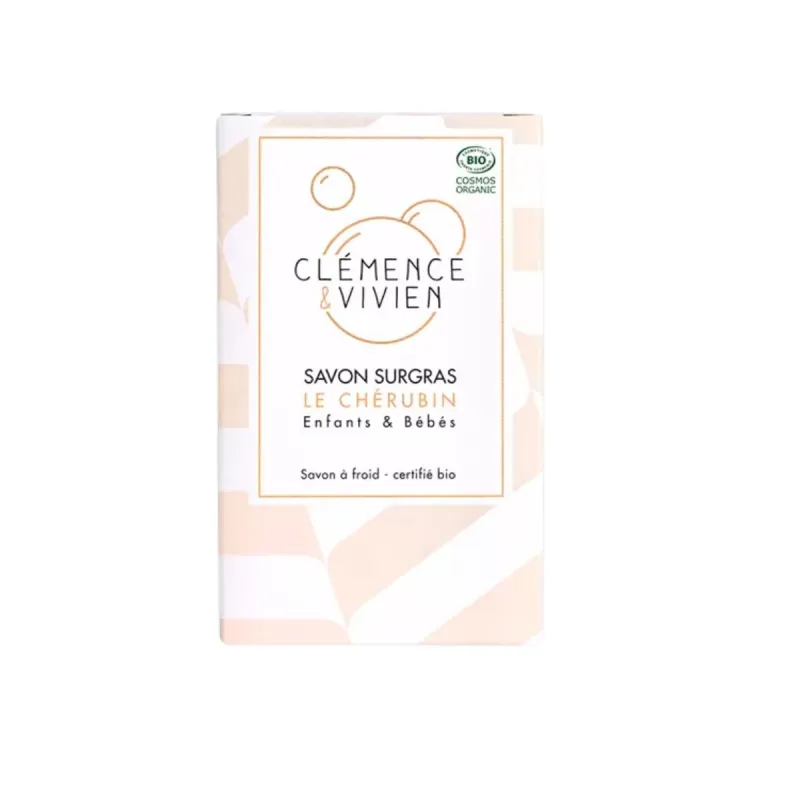 Clémence & Vivien Savon Surgras Le Cherubin Enfants & Bébés Bio Vegan 100g Clémence & Vivien Savon Surgras Le Cherubin Enfants & Bébés Bio Vegan 100g