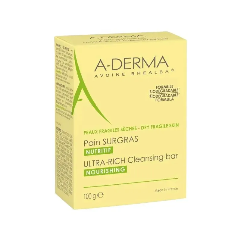 A-Derma Pain Surgras Peaux Fragiles Sèches 100g
