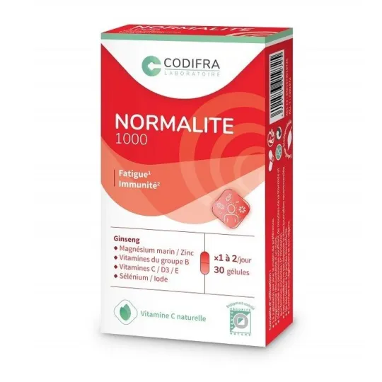 Codifra Normalite 1000 Fatigue Immunité 30 Gélules