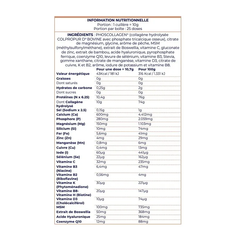 Colpropur Lady Anti-âge Os-Peau-Articulations Saveur Neutre 327.5g Colpropur Lady Anti-âge Os-Peau-Articulations Saveur Neutre 327.5g