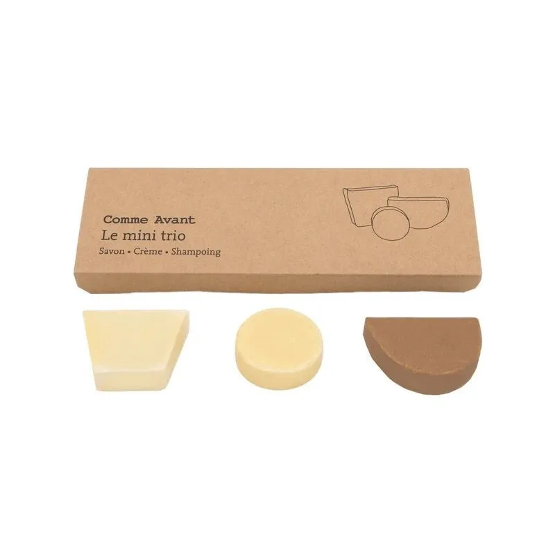 Comme Avant Le Mini Trio Cosmétique Solide Bio Vegan 37g Comme Avant Le Mini Trio Cosmétique Solide Bio Vegan 37g