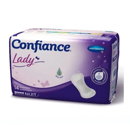 Confiance Lady Protections Anatomiques Nuit 6 Gouttes X14 Confiance Lady Protections Anatomiques Nuit 6 Gouttes X14