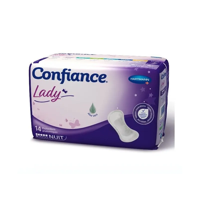 Confiance Lady Protections Anatomiques Nuit 6 Gouttes X14 Confiance Lady Protections Anatomiques Nuit 6 Gouttes X14