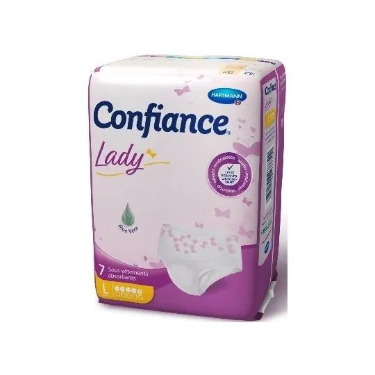 Confiance Lady Sous Vêtements absorbants Taille L 6 Gouttes X7 Confiance Lady Sous Vêtements absorbants Taille L 6 Gouttes X7