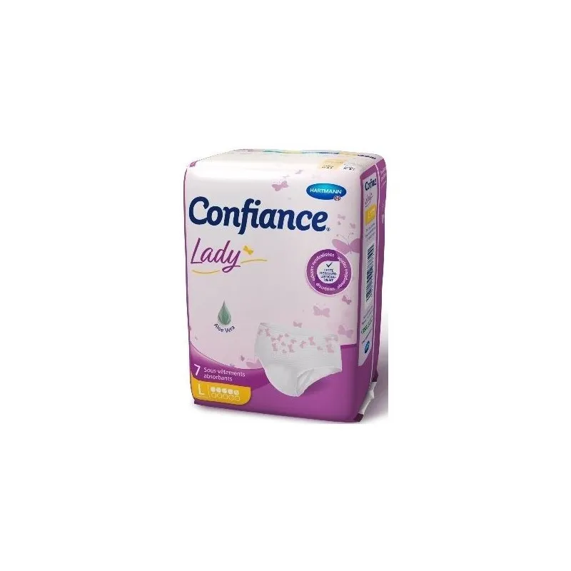 Confiance Lady Sous Vêtements absorbants Taille L 6 Gouttes X7 Confiance Lady Sous Vêtements absorbants Taille L 6 Gouttes X7