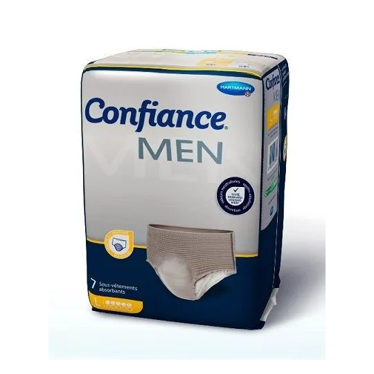 Confiance Men Sous Vêtements Absorbants 5 Gouttes Taille L X7 Confiance Men Sous Vêtements Absorbants 5 Gouttes Taille L X7