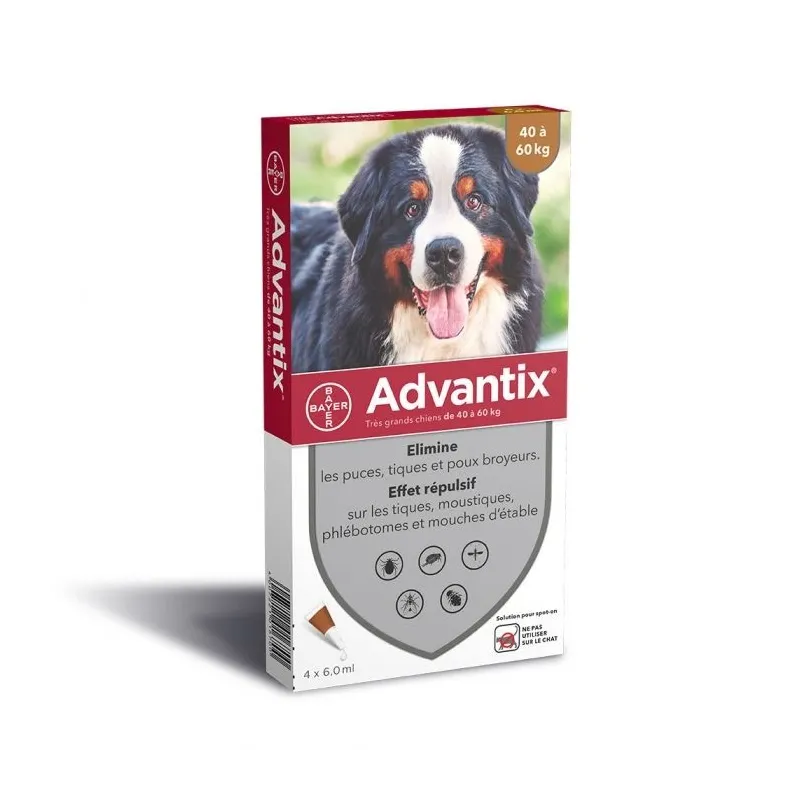 Advantix Très Grands Chiens 4 pipettes de 6ml