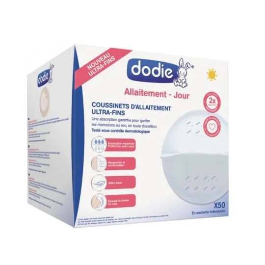Dodie 50 Coussinnets d'Allaitement Ultra-fins Jour