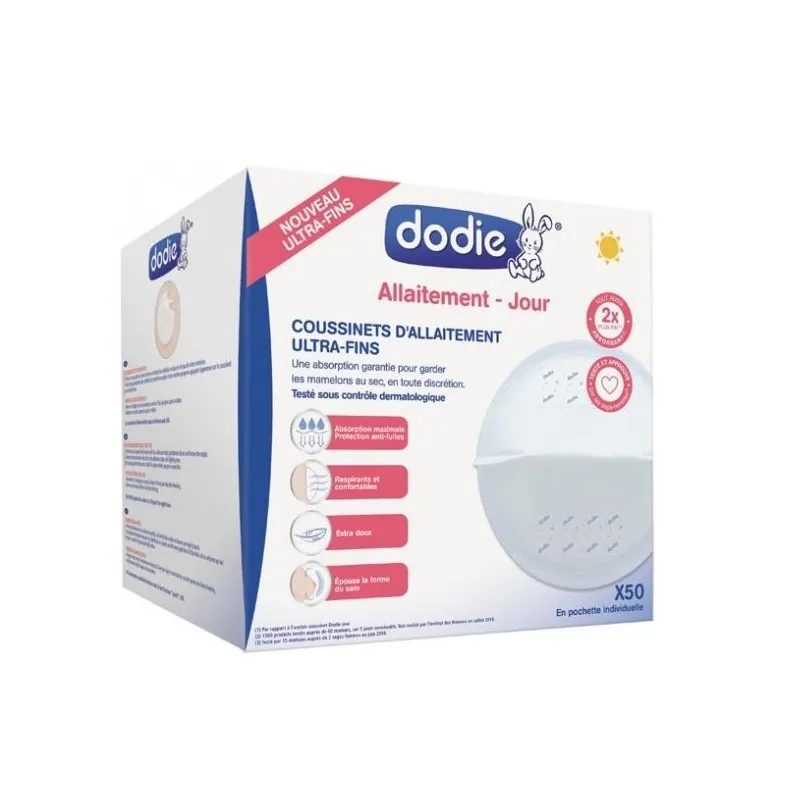 Dodie 50 Coussinnets d'Allaitement Ultra-fins Jour