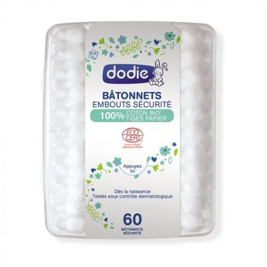 Dodie Bâtonnets Embouts Sécurité X60 Dodie Bâtonnets Embouts Sécurité X60