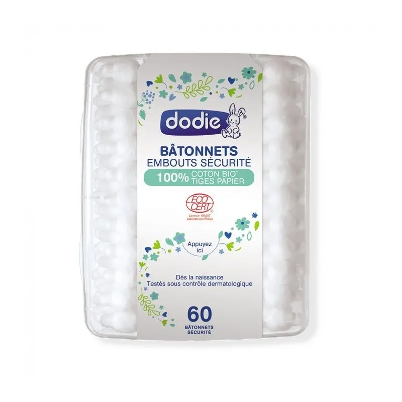 Dodie Bâtonnets Embouts Sécurité X60 Dodie Bâtonnets Embouts Sécurité X60