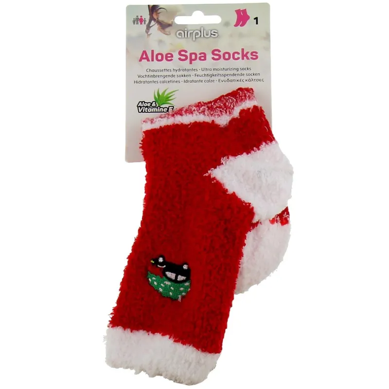 Air Plus Chaussettes Hydratantes Aloe Vera Femme Rouge T36-41