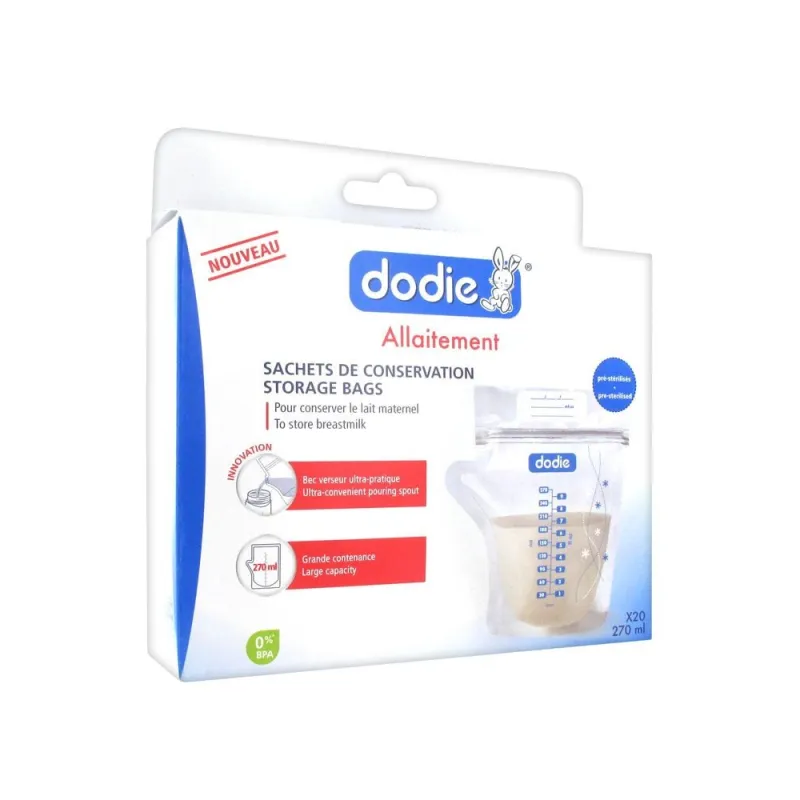 Dodie Sachets de conservation du lait x20 Dodie Sachets de conservation du lait x20