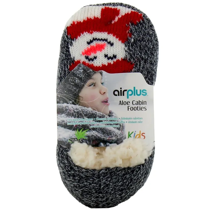 Air Plus Chaussons Cabine Aloe Vera Enfant Bonhomme de Neige T26-31