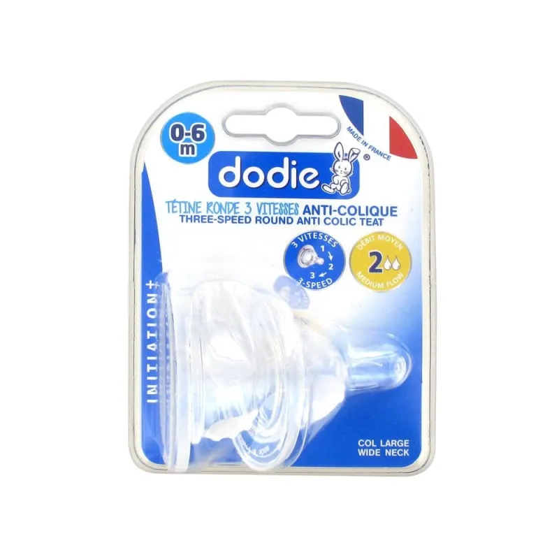Dodie Tétine col large 0-6 mois débit 2 Dodie Tétine col large 0-6 mois débit 2
