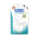 Dodie Tétine Plate Col Large Silicone Liquide Epais 2ème âge Lot de 2