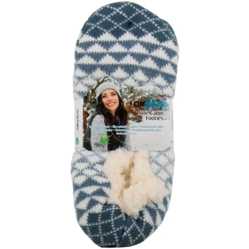 Air Plus Chaussons Cabine Aloe Vera Femme Bleu T36-41 Air Plus Chaussons Cabine Aloe Vera Femme Bleu T36-41