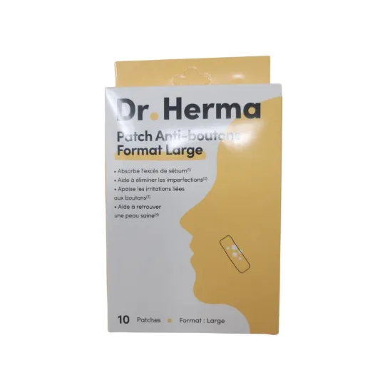 Dr.Herma 10 Patchs Anti-boutons Format Large Dr.Herma 10 Patchs Anti-boutons Format Large