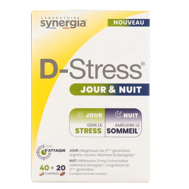 D-Stress Jour & Nuit 40 comprimés Jour + 20 comprimés Nuit
