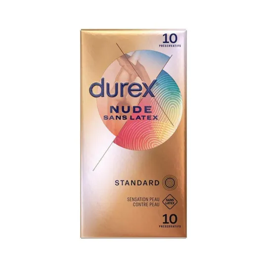 Durex Nude Sans Latex 10 Préservatifs Durex Nude Sans Latex 10 Préservatifs