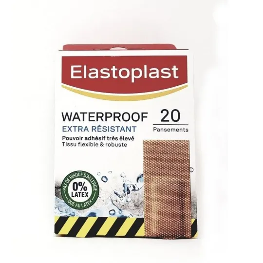 Elastoplast 20 Pansements Waterproof Extra Resistant Sans Latex
