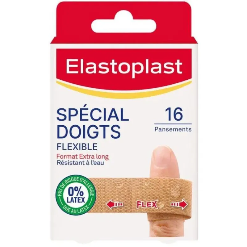 Elastoplast 16 Pansements Spécial Doigts sans Latex Elastoplast 16 Pansements Spécial Doigts sans Latex