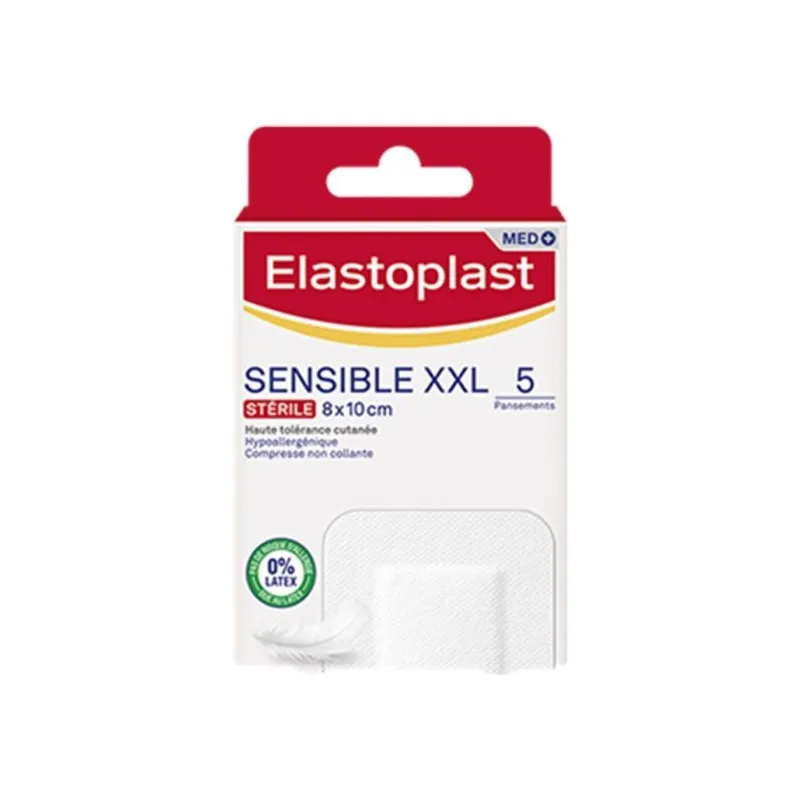 Elastoplast Sensible XXL 5 Pansements 8X10cm Elastoplast Sensible XXL 5 Pansements 8X10cm