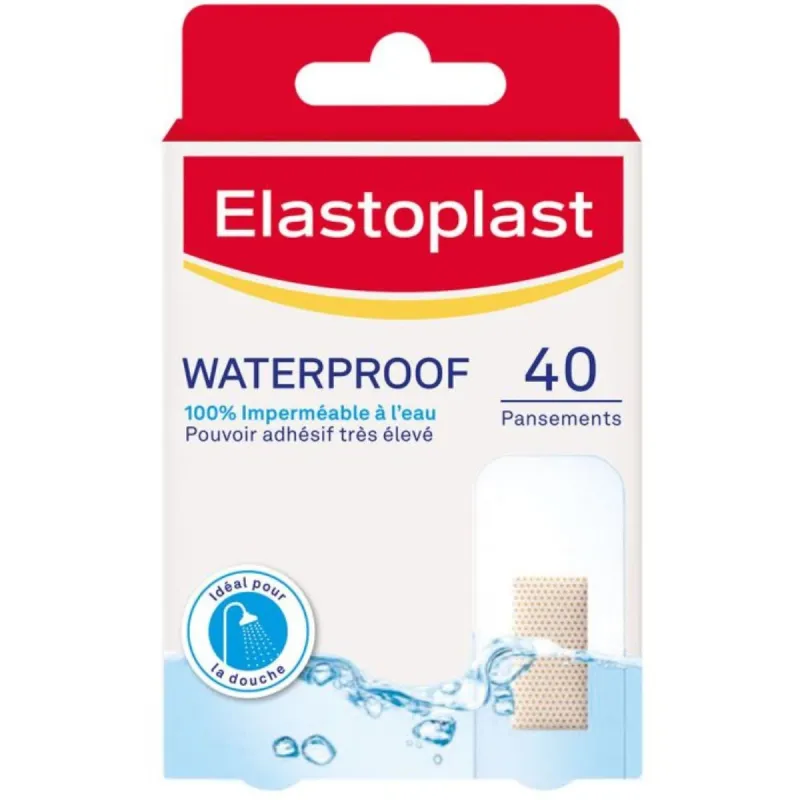 Elastoplast Waterproof 40 Pansements 2.5X6.5cm Elastoplast Waterproof 40 Pansements 2.5X6.5cm
