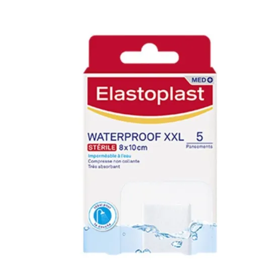 Elastoplast Waterproof XXL 5 Pansements 8X10cm Elastoplast Waterproof XXL 5 Pansements 8X10cm
