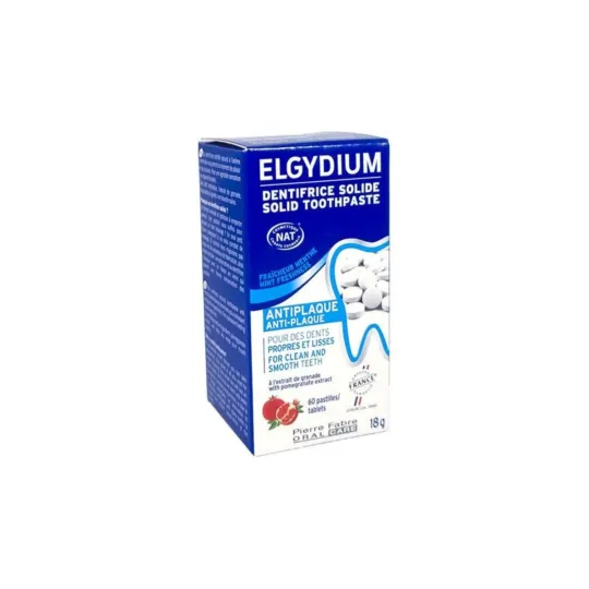 Elgydium Anti-plaque Dentifrice Solide 60 pastilles Elgydium Anti-plaque Dentifrice Solide 60 pastilles