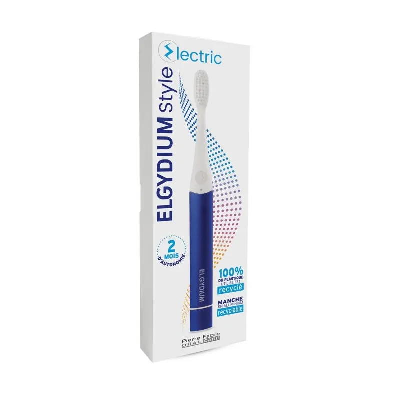 Elgydium Style Electric Brosse à Dents Bleue Elgydium Style Electric Brosse à Dents Bleue