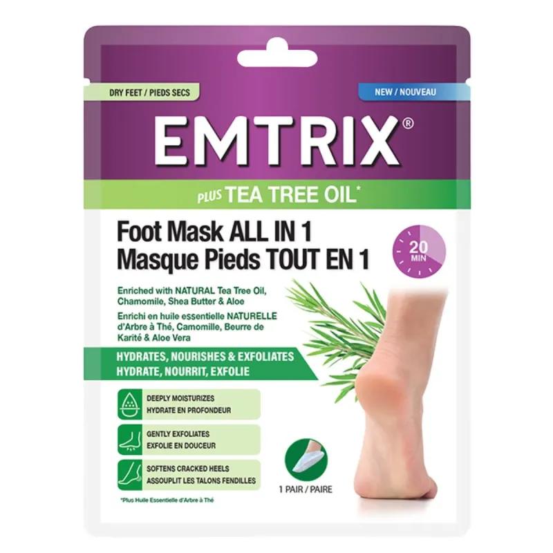 Emtrix Paire de Masques Pieds Tout En 1