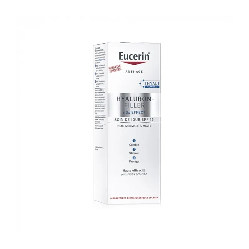 Eucerin Hyaluron Filler +3x Effect Jour SPF15 Peau Normale à Mixte 50ml Eucerin Hyaluron Filler +3x Effect Jour SPF15 Peau Normale à Mixte 50ml