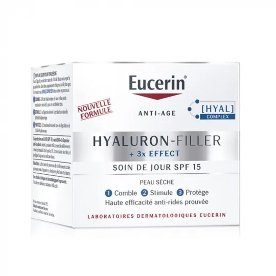Eucerin Hyaluron Filler +3x Effect Soin de Jour Peau Sèche SPF15 50ml Eucerin Hyaluron Filler +3x Effect Soin de Jour Peau Sèche SPF15 50ml