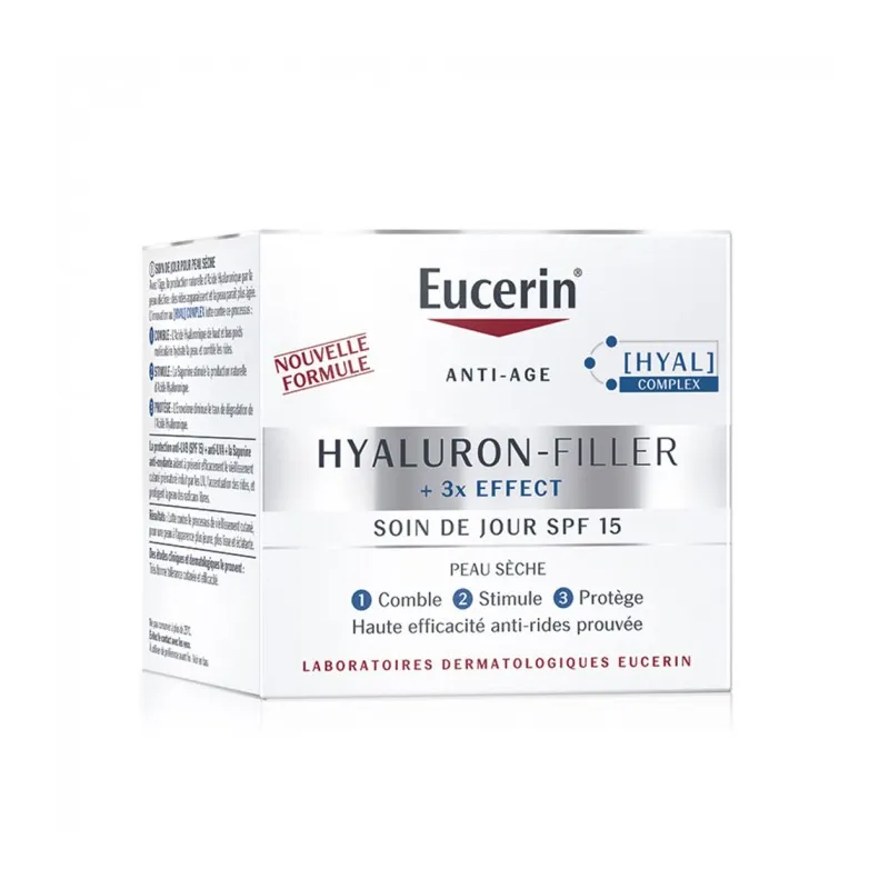 Eucerin Hyaluron Filler +3x Effect Soin de Jour Peau Sèche SPF15 50ml Eucerin Hyaluron Filler +3x Effect Soin de Jour Peau Sèche SPF15 50ml