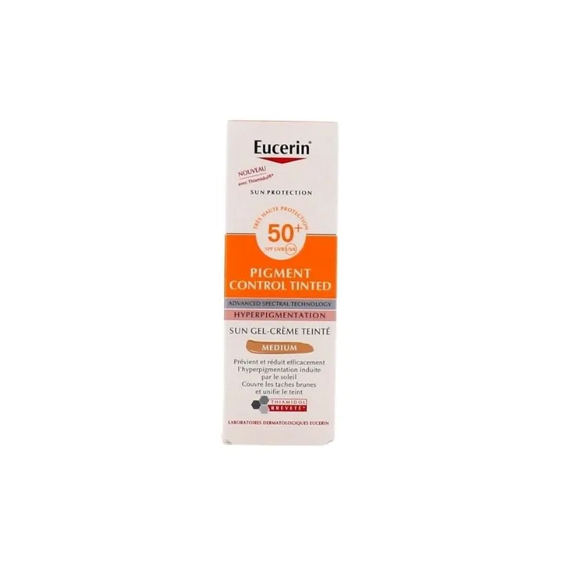 Eucerin Pigment Control Tinted Sun Gel-Crème SPF 50+ Teinté Medium 50ml Eucerin Pigment Control Tinted Sun Gel-Crème SPF 50+ Teinté Medium 50ml