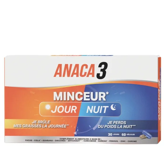 Anaca3 Minceur Jour et Nuit 60gélules Anaca3 Minceur Jour et Nuit 60gélules
