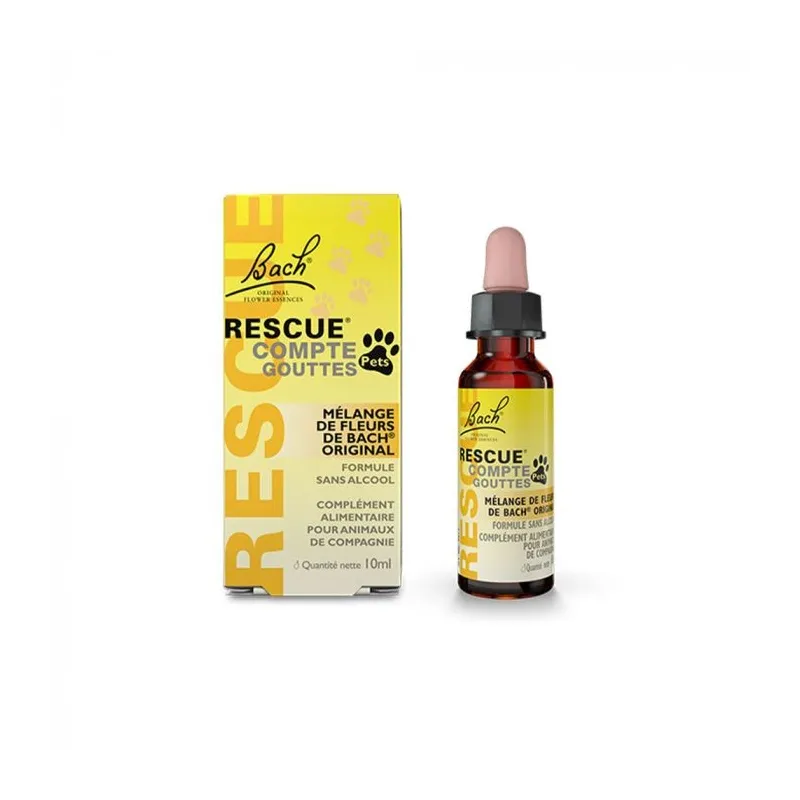 Fleur de Bach Original Rescue Remedy pets Animaux de Compagnie 10ml