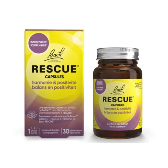 Fleurs de Bach Rescue Capsules Harmonie & Positivité Vegan 30 capsules