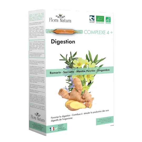 Flora Natura Digestion Complexe 4+ Bio 20 Ampoules de 15ml Flora Natura Digestion Complexe 4+ Bio 20 Ampoules de 15ml