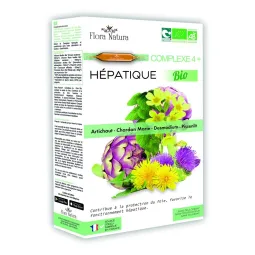 Flora Natura Hépatique Complexe 4+ Bio 20 Ampoules de 15ml