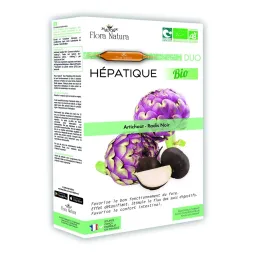 Flora Natura Hépatique Duo Bio Artichaud-Radis Noir 20 Ampoules de 15ml
