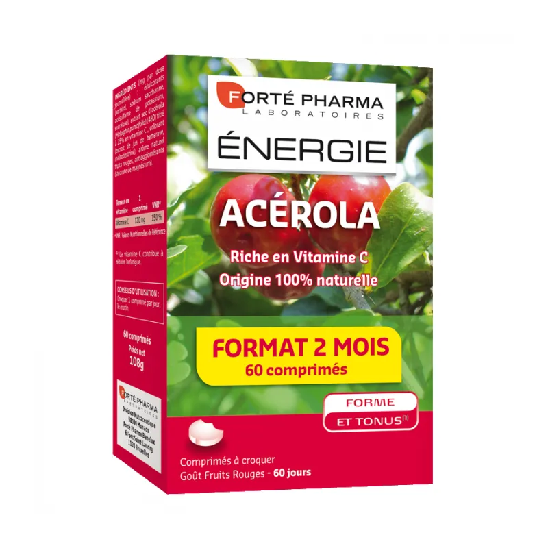 Forte Pharma Energie Acerola 60 comprimés Forte Pharma Energie Acerola 60 comprimés