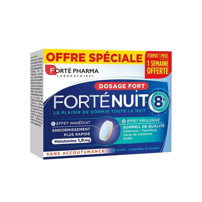 Forté Pharma Forténuit 8h Bi-Couches 30 Comprimés Forté Pharma Forténuit 8h Bi-Couches 30 Comprimés